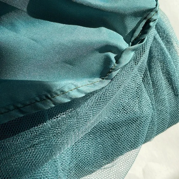 Jenny Yoo Annabelle Convertible Bridesmaid Dress Vintage Teal size 12 “altered” - Picture 8 of 8